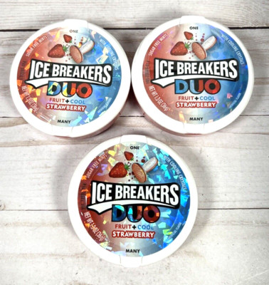 Ice Breakers Strawberry DUO Fruit  Cool Mints Sugar Free Discontinued BB:7/2024