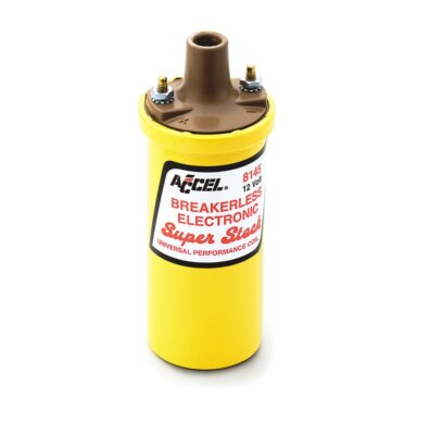 8145ACC ACCEL Ignition Coil - SuperStock - Breakerless Electronic Coil - Yellow