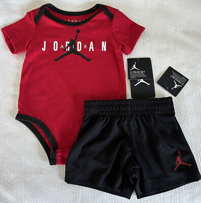 Nike Air Jordan Jumpman 3-6 Month 2pc Shorts and Bodysuit Outfit NWT!