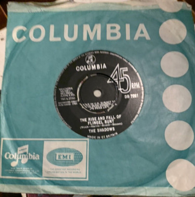 THE SHADOWS 45 RISE & FALL OF FLINGLE BUNT/MANS WORLD ORIG UK COLUMBIA & SLEEVE