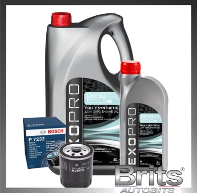 SERVICE KIT for FORD KUGA 2.0 TDCI - BOSCH OIL FILTER + 6L OIL 0W30 (2014-2021)