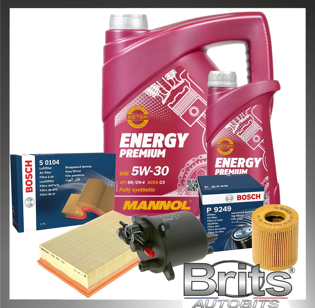 Service Kit for LAND ROVER FREELANDER-2 2.2 TD4 06-14 Oil Air Fuel Filter & Oil