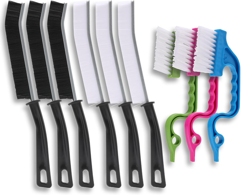 9 Pcs Crevice Cleaning Brush, Bathroom Gap Brush, Hand-held Groove Gap Cleaning