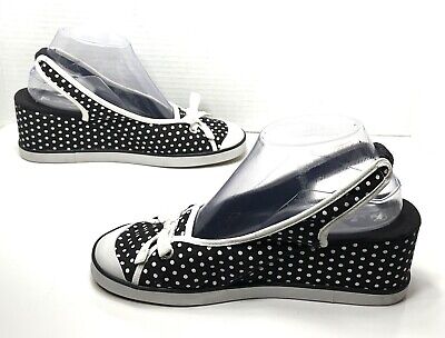 Vintage Wedge Sneakers Polka Dot Shoes Union Bay Women s Size 8.5 US NEW!