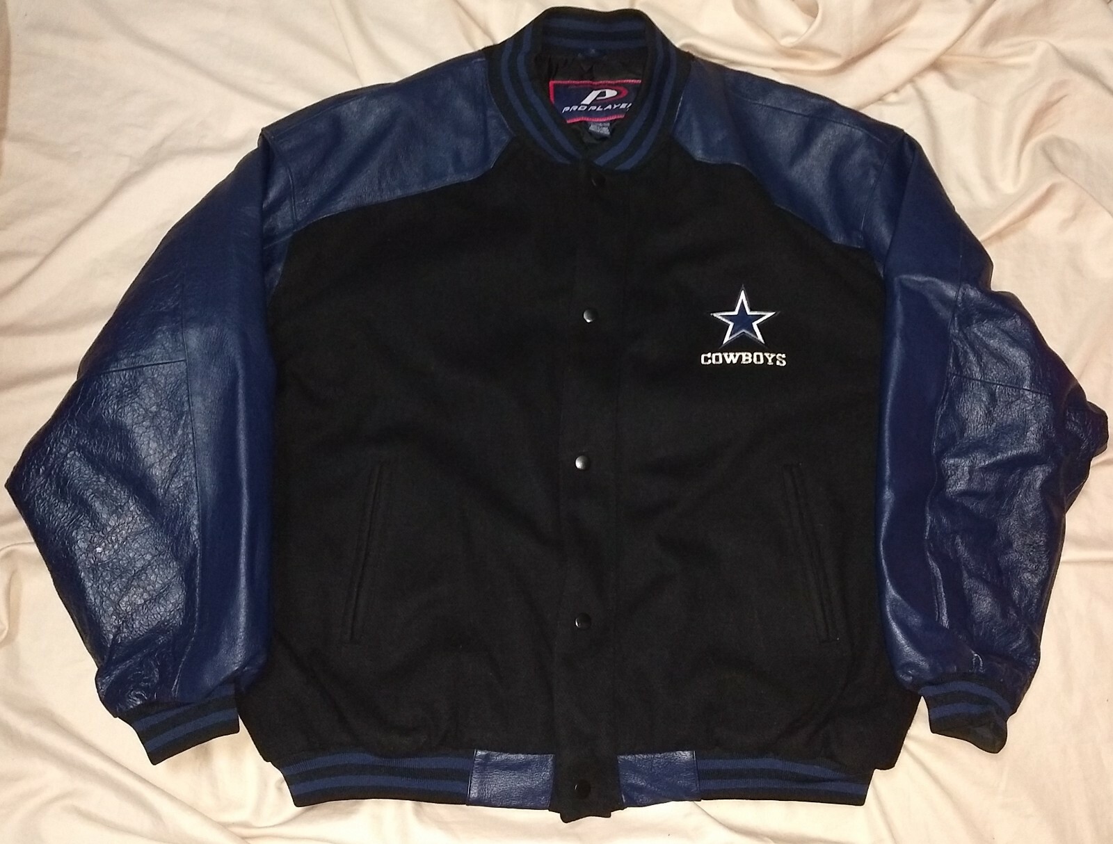 Dallas Cowboys Varsity Jacket Pro Player Men NFL Wool Blend