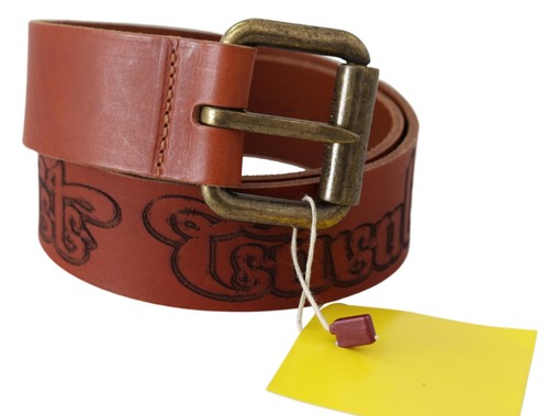 Just Cavalli brown studded belt y2k・ギャル JUST CAVALLI Women Brown Waist Belt 100% WX Rustic Buckle