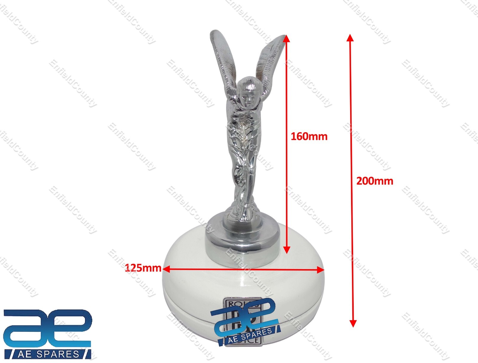 For Rolls Royce Mascot Spirit of Ecstasy Charles Sykes Silver Spirit Lady RR 