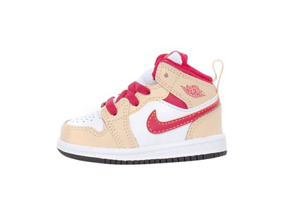 

Кроссовки Jordan 1 для малышей, средний белый оникс/светлый карри-белый (640735 201), White onyx/light curry-white