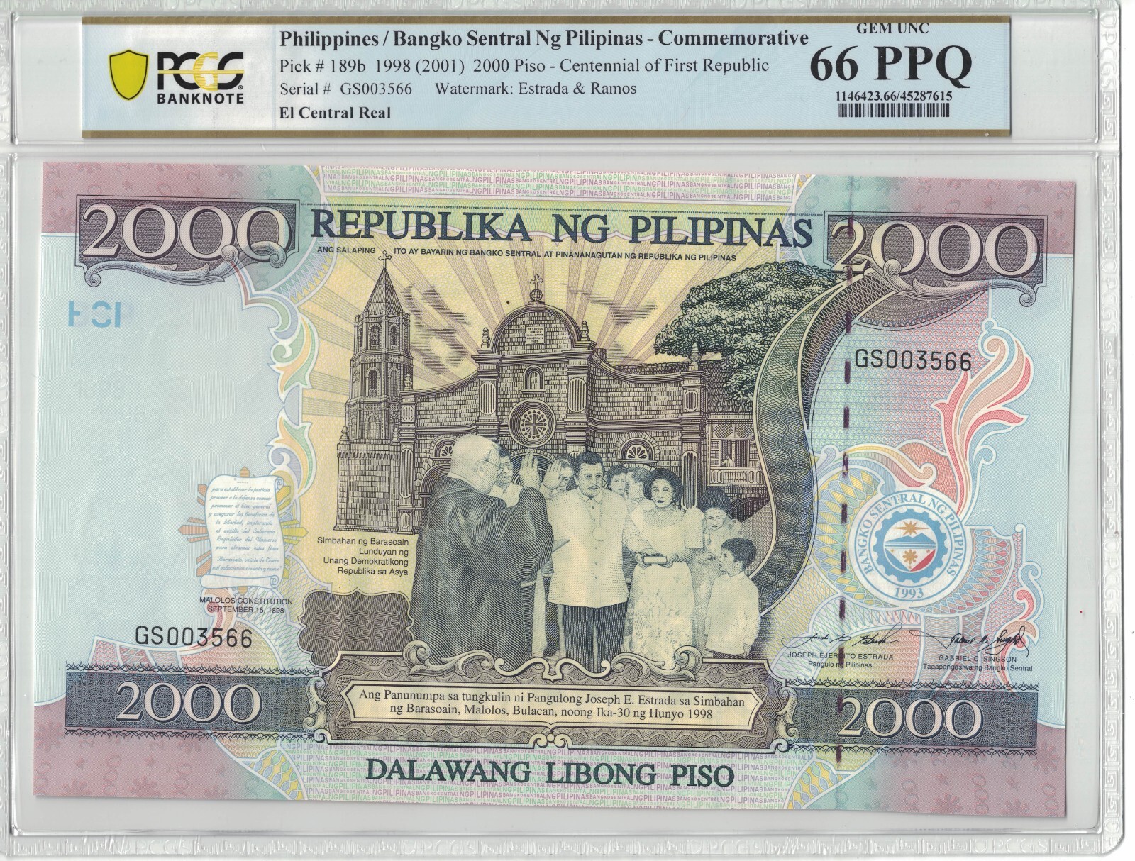 PHILIPPINES 2000 Piso 1998-2001 
