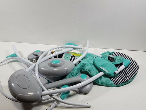 bright starts zig zag zebra portable swing