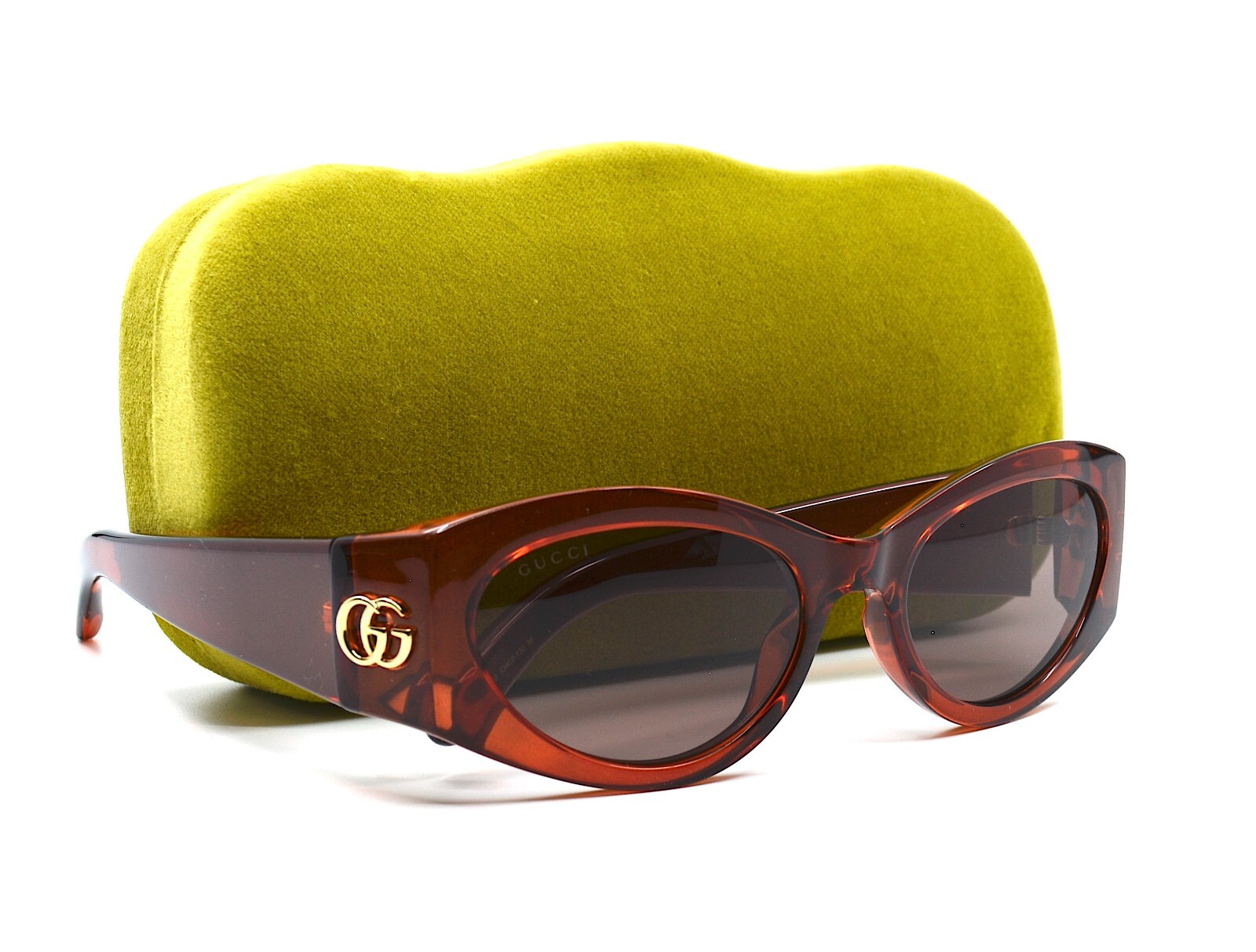 Pre-owned Gucci Gg1401s 003 Burgundy Brown Authentic Sunglasses 53-19