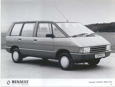 Renault Espace 2000 GTS original b/w Press Photograph Pub. No. 86