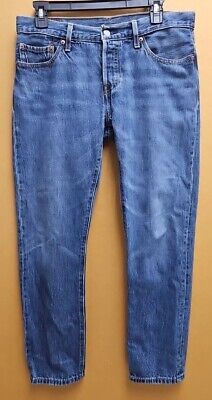 Levi's 501 CT Button Fly Straight Leg Denim Jeans 27x32 Customized and Tapered