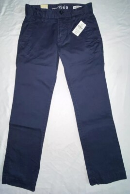NEW WITH TAGS Vintage GapKids 1969 Boys Navy Adjustable Waist Pants Size 6 Reg