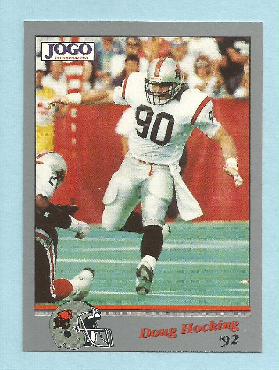 1992 JOGO CFL Football Doug Hocking #201 British Columbia 1992 JOGO CFL Football Doug Hocking #201 British Columbia
