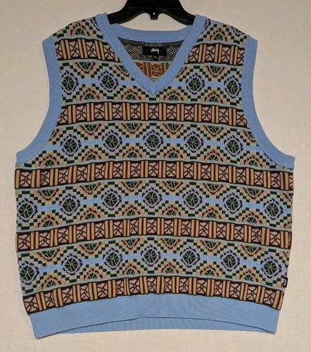 STUSSY SWEATER VEST Sサイズ Stussy sweater-vest - Depop