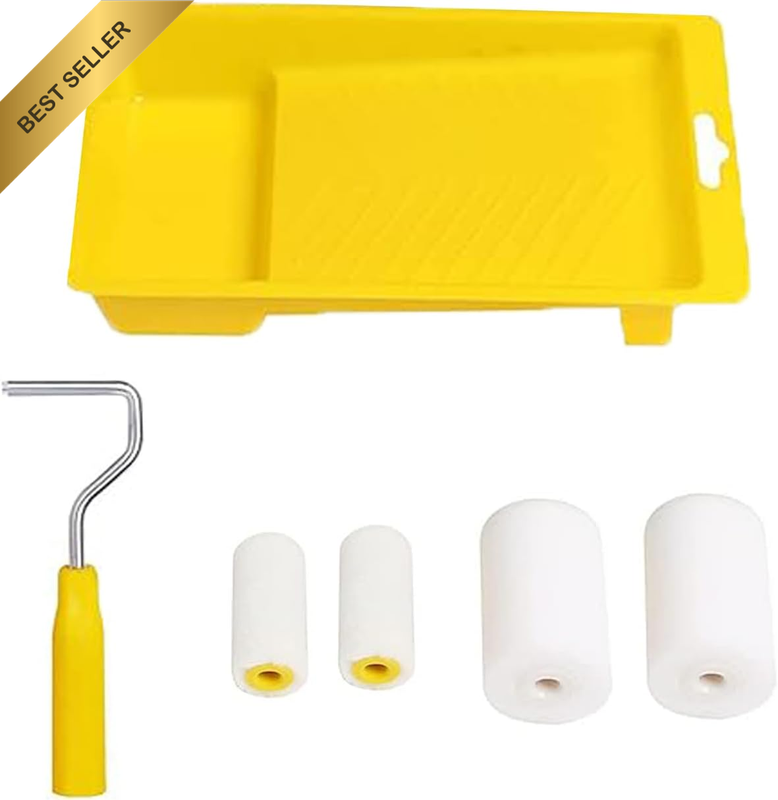 6Pcs Mini Foam Paint Roller Set 2in with Tray for Touch Up Stenciling Art Crafts