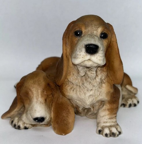 Vintage Basset Hound Dog Figurine Castagna Made in Italy
