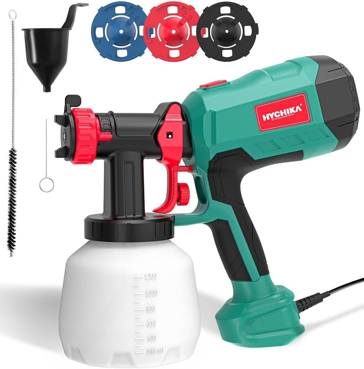 tamaki_tamaki　0618 700W Paint Sprayer, HYCHIKA High Power HVLP Spray Gun with