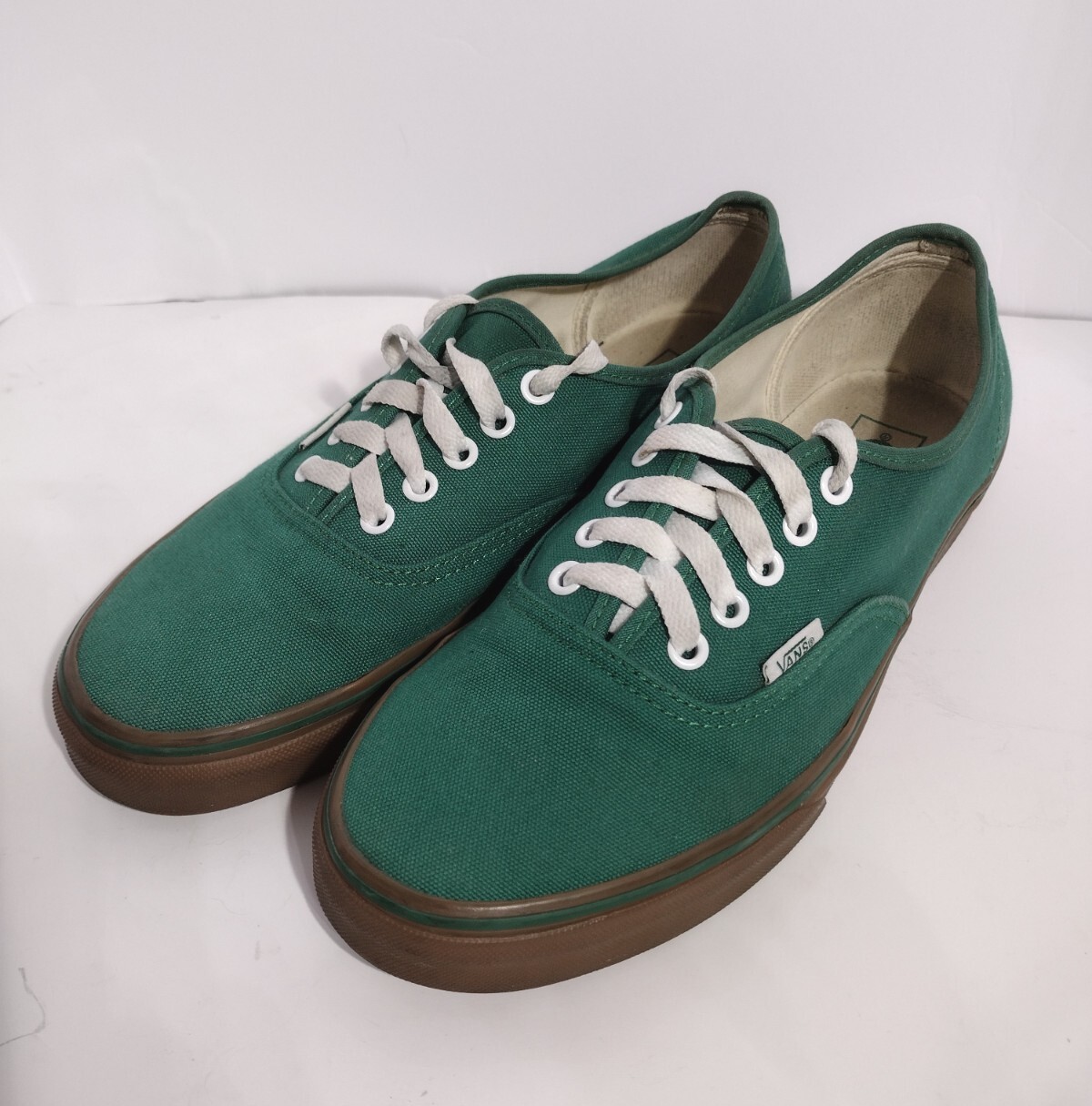 vans authentic gum sole green