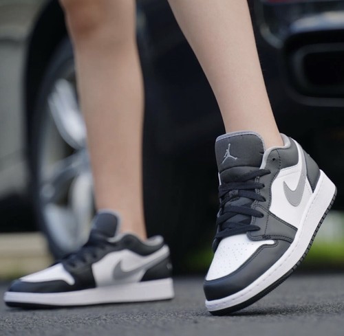 白雪 Nike Jordan 1 Low Shoes Sneakers 'Light Smoke Grey' (553558