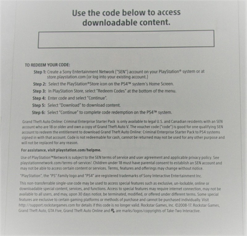 gta 5 starter pack ps4