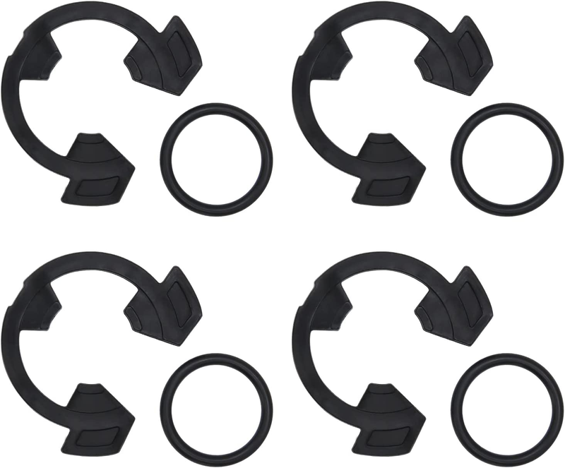 RURBRIN (4+4PCS) 1" Water Softener Clips and O-Rings Kit Fit for Ge/Kenmore Eco-