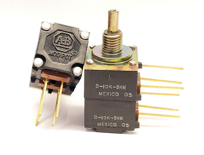 2 Pack AB Dual 10K OHM Mod Pot Linear Taper Potentiometer 1W Stacked PC Pin Bi