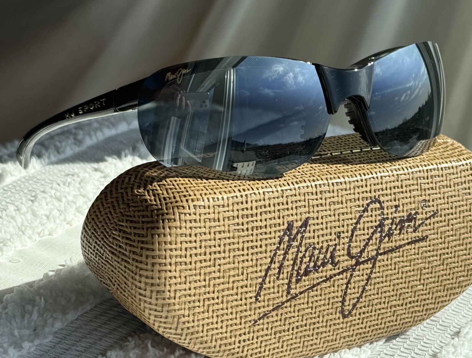 マウイジム スポーツ 偏光サングラス MJ-406-02 Maui Jim Pipeline MJ 406 02 Black Frame + Grey Polarized