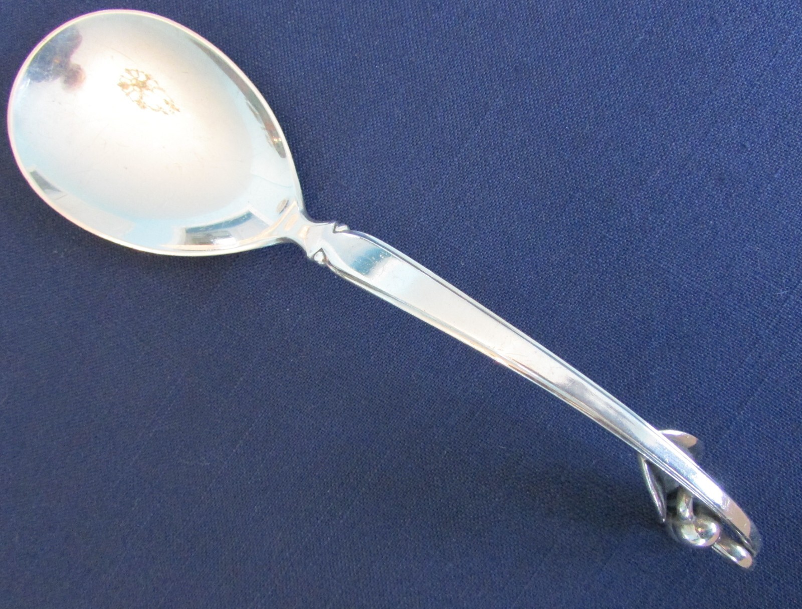 SOLID SERVING SPOON! Vintage W&S SORENSEN Sterling 925