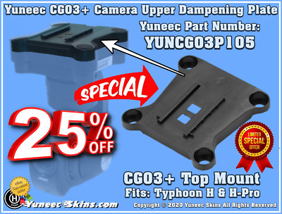  Yuneec CGO3+/CGOET/C23/E50/E90/E10/E30z Camera Top Mount/Upper Dampening Plate