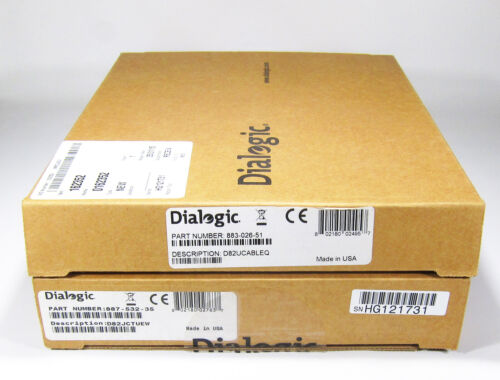Dialogic D82JCTUEW 8 port PBX Integration 887-532 + D82UCABLEQ 883-026-51 NEW!