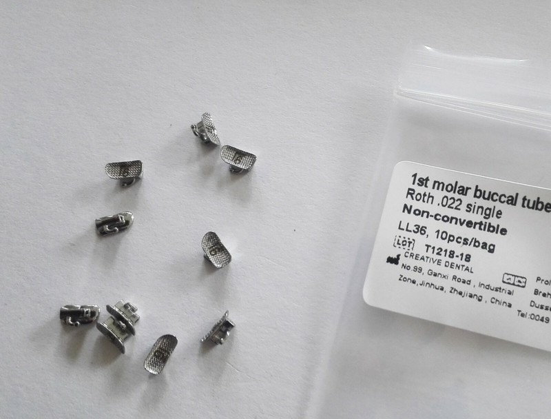 10st Dental Molar Single Tube,Non-Convertible,Roth022/018,1st/2nd,Ul/Ur/Ll/Lr,Ce