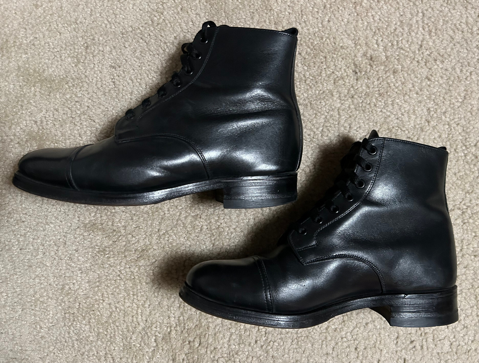 【保障できる】 McNAIRY MARK Boots LEATHER Lace-Up TOE CAP MADE-IN-ENGLAND 靴
