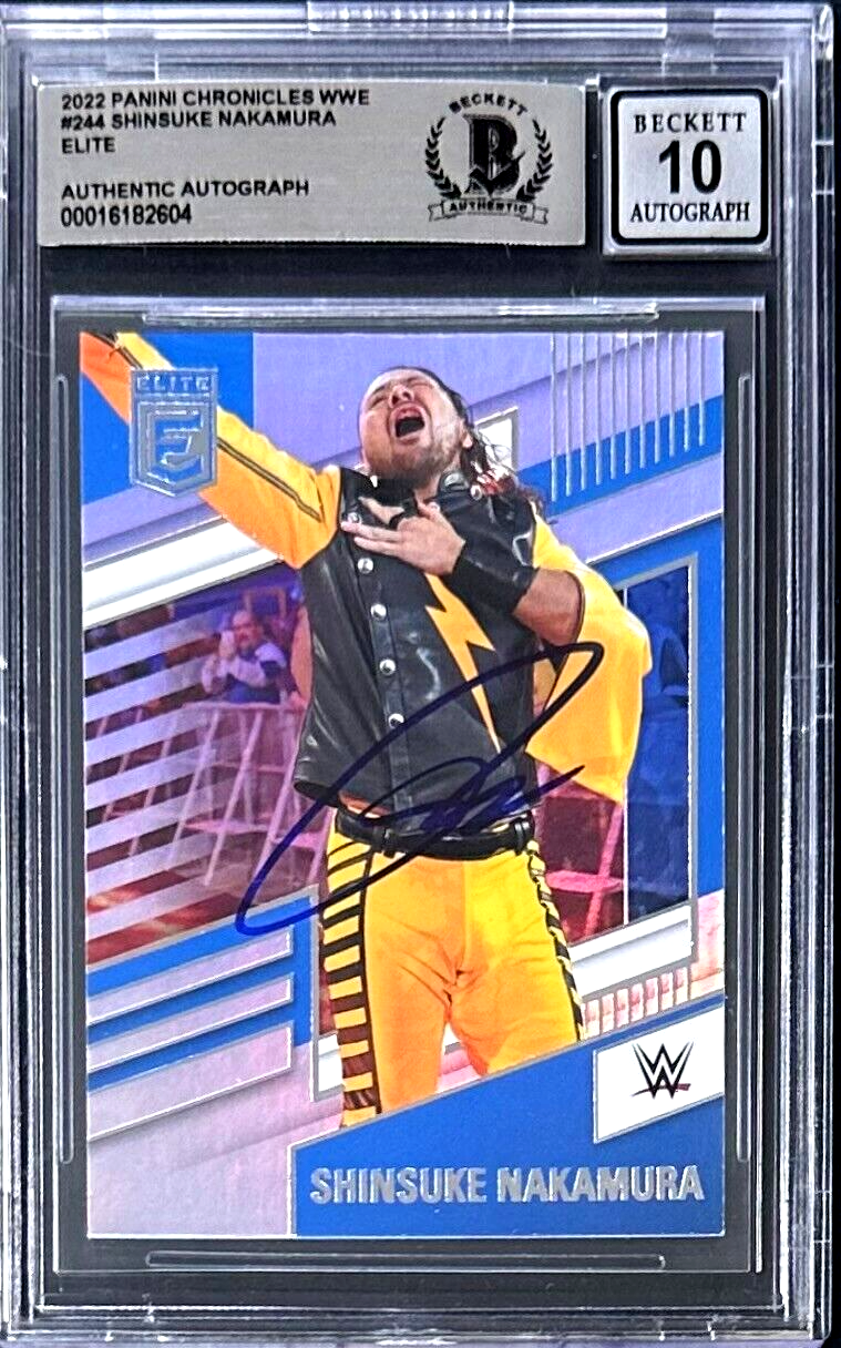 Shinsuke Nakamura Signed 2022 Panini Chronicles WWE Card