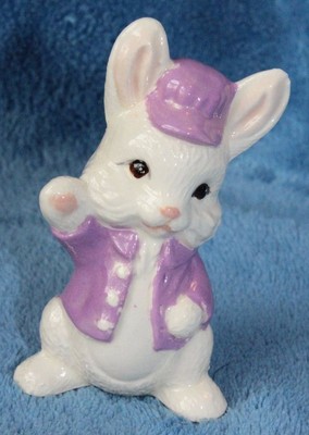 Ceramic Glazed Easter Egg with Bunny