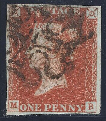 1844 Penny Red Spec BS31uk Plate 42 (MB) "11" in Maltese Cross