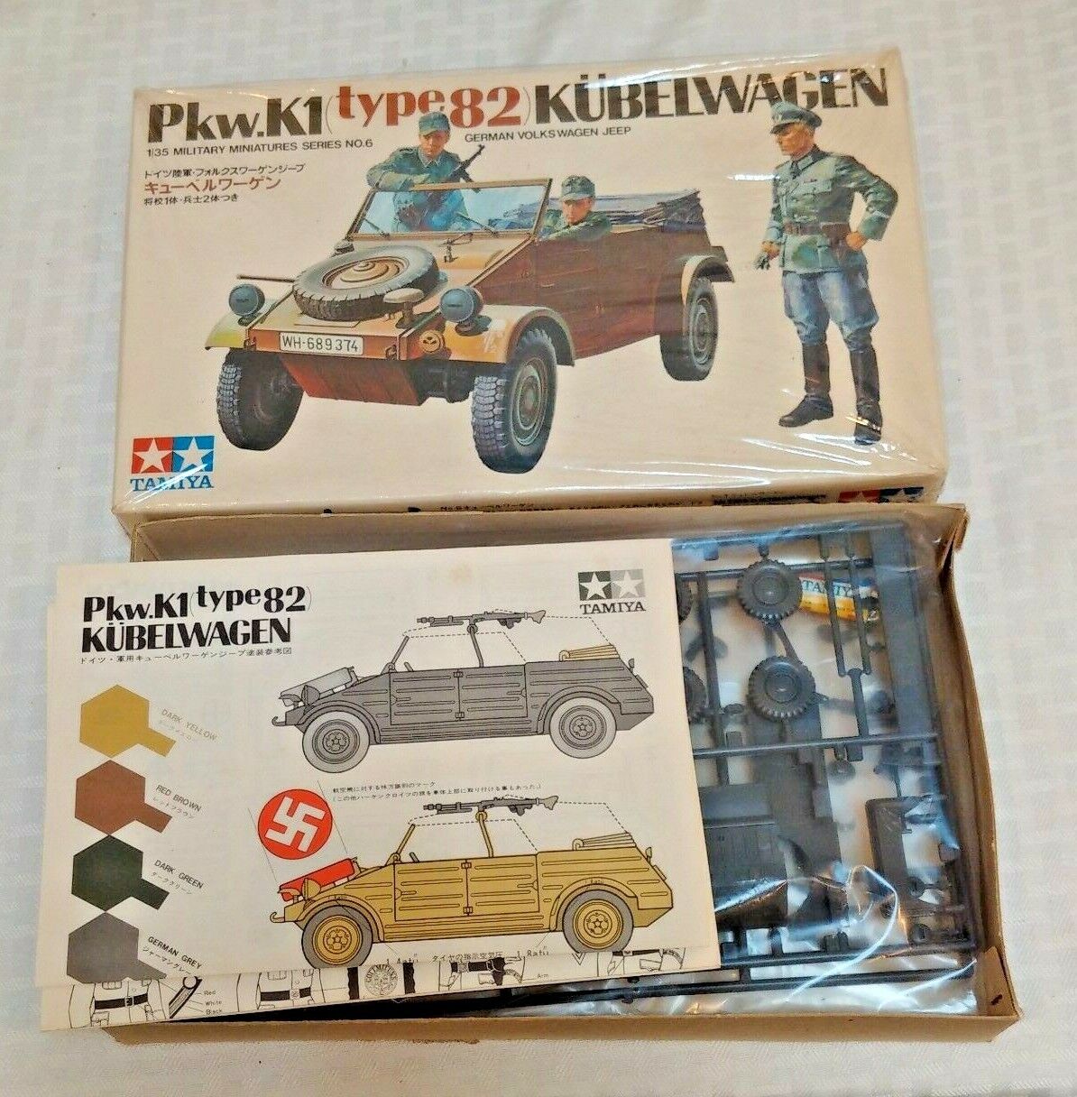 Vintage Model Kit 1/35 Complete Military Tamiya Kubelwagen Vintage Model Kit 1/35 Complete Military Tamiya Kubelwagen