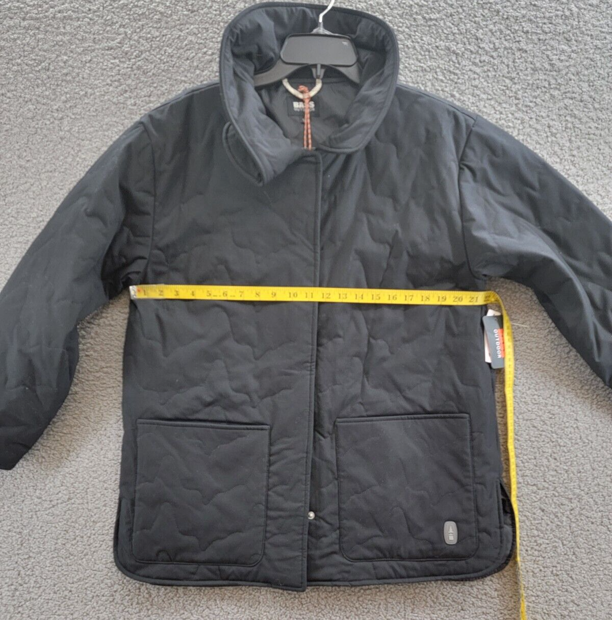 BASS OUTDOOR Quilted Long-Sleeve Jacket Women's S Black Solid Snap Front Closure - Picture 5 of 19