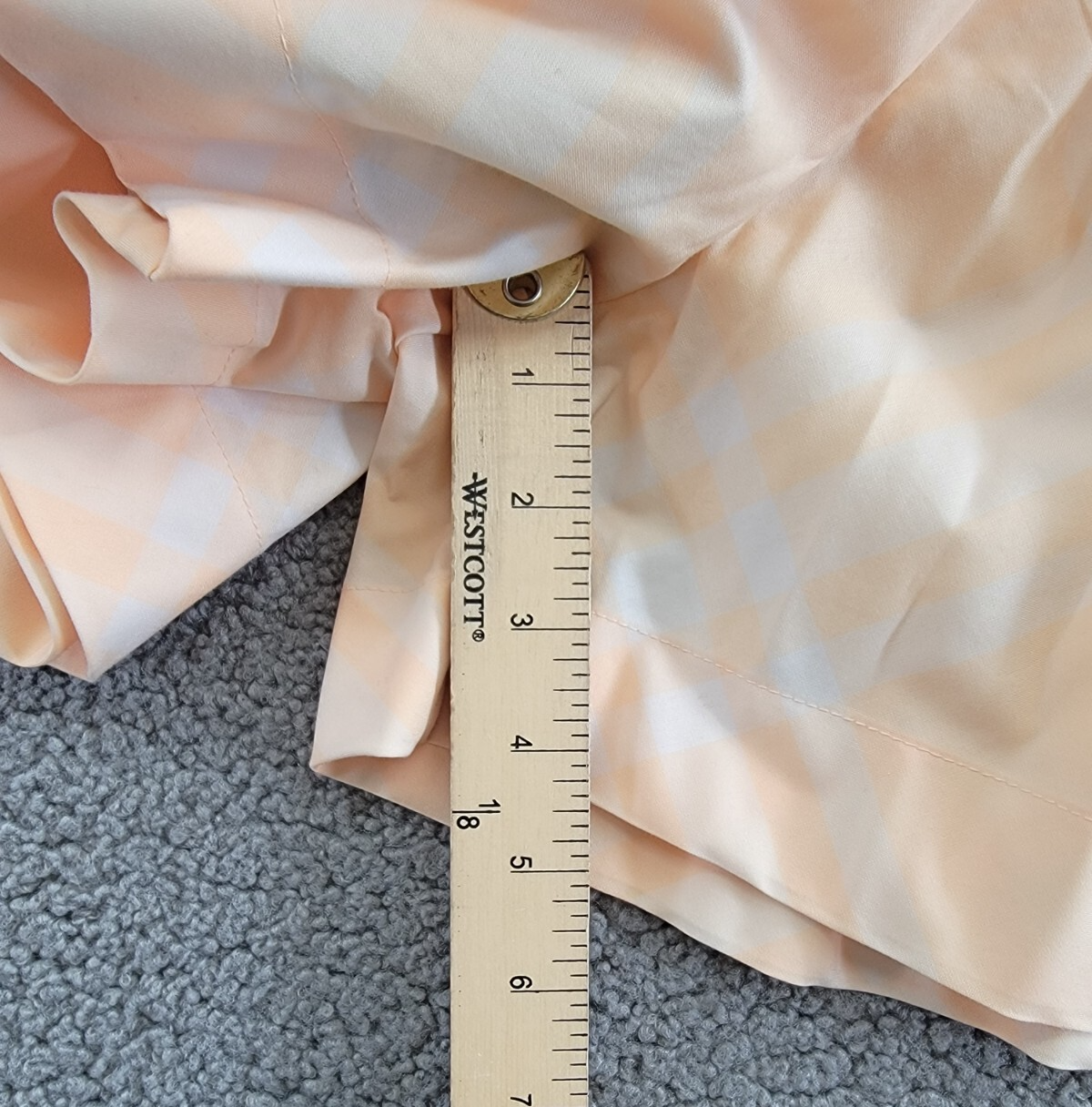 Burberry Marcy Check Shorts Girls 10Y Pastel Peach Elastic Waist Pull On - Picture 7 of 16