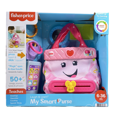 Fisher Price Laugh Learn My Smart Purse 50 Sounds Phrases eBay