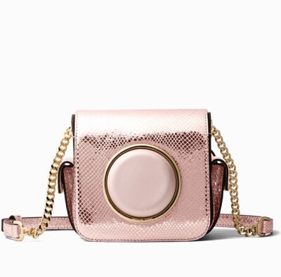 

Сумка через плечо Michael Kors Scout Md Camera, новинка с металлическим тиснением, розовое золото, Michael Kors Jet Set Travel
