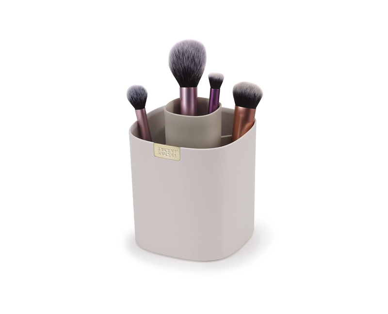 Joseph Joseph Viva - Tiered Makeup Brush Pot Organiser with Dividers for Brushes