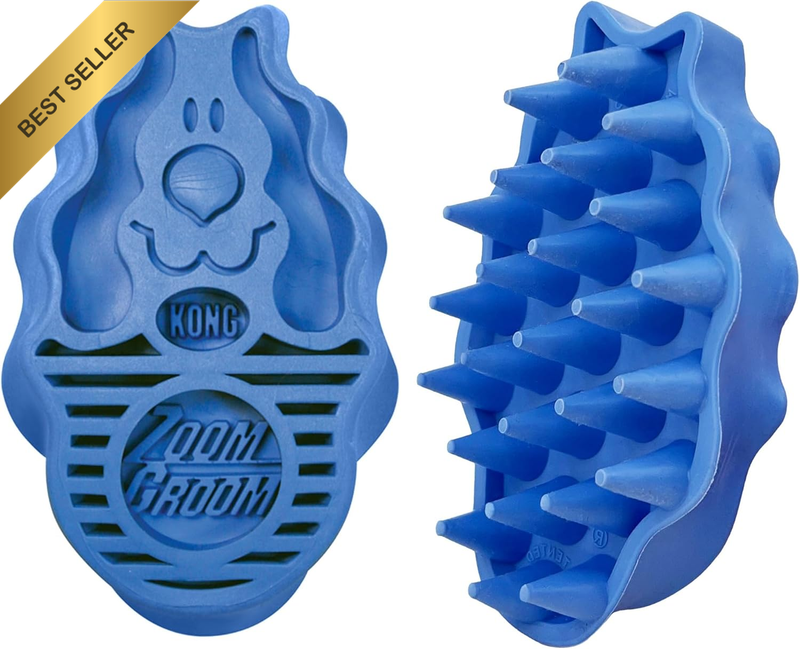 - Zoomgroom - Dog Brush for Grooming and Shampooing - for Large Dogs (Blue)