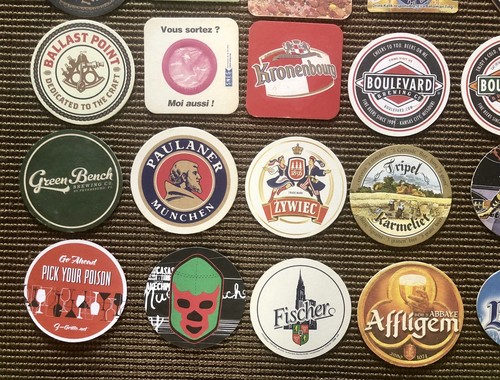 40 Beer Drink Coasters ~ Nice Preowned ~ Kona Russian River Boulevard and Others