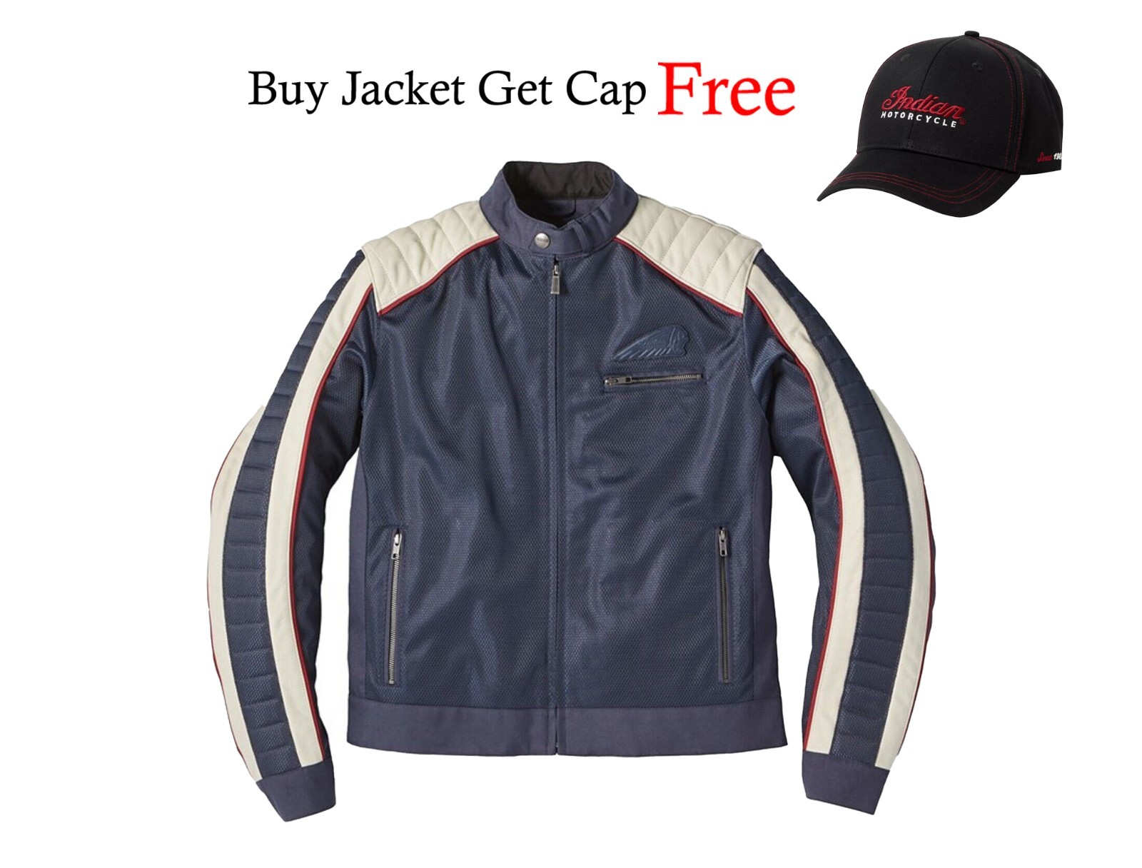 GENUINE INDIAN MOTORCYCLE BRAND MEN'S MESH ARIZONA JACKET