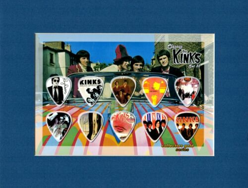 Kinks Matted Picture Guitar Pick Set You Really Got Me Lola Collector