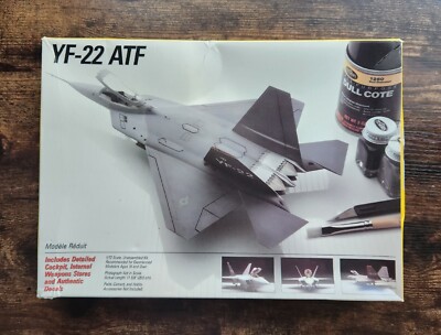 Testors ITALERI 1/72 Lockheed YF-22 ATF Plastic Model Kit 656 NIOB 1991 open box