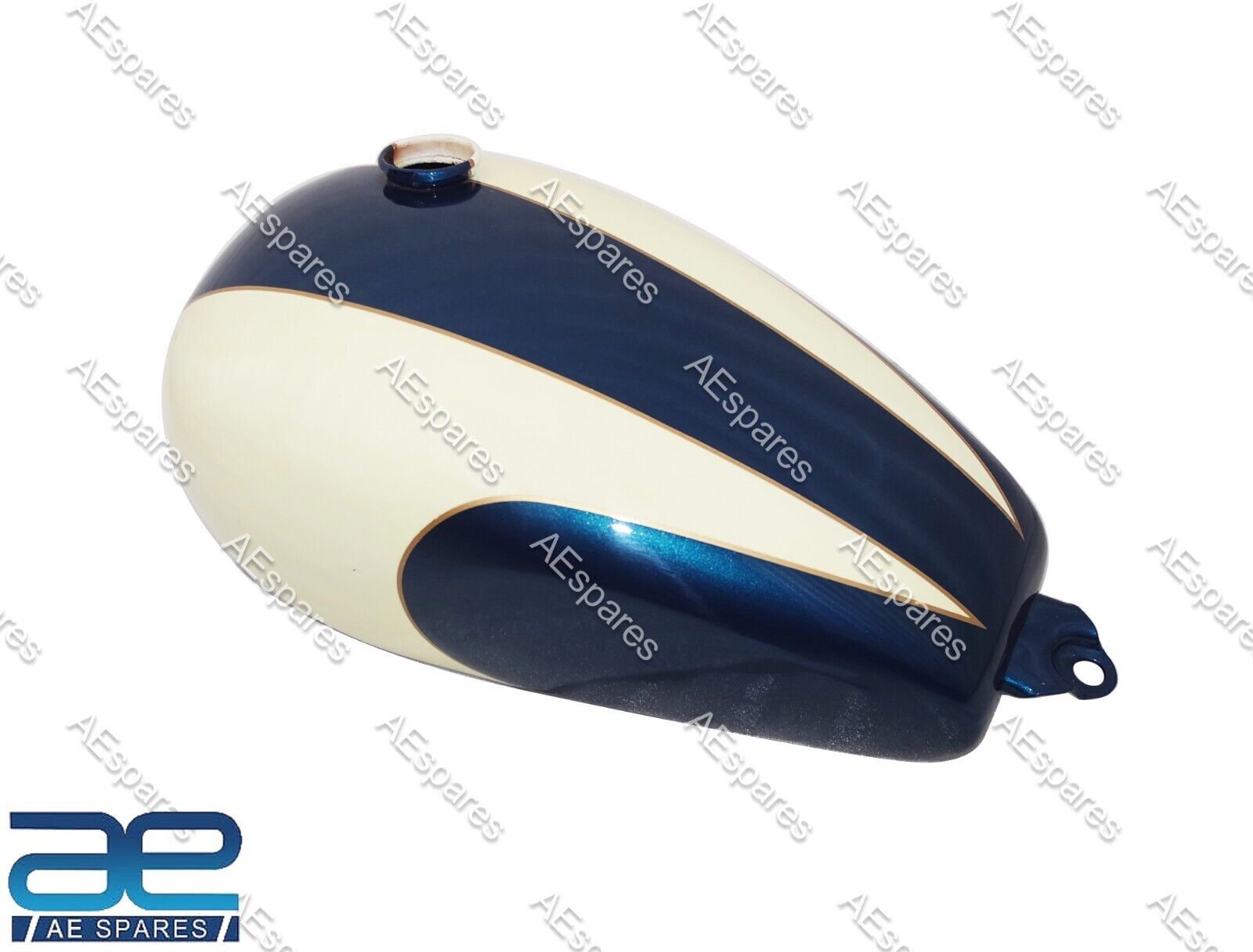 For Triumph T150 Motorbikes Cream & Blue Petrol Fuel Gas Tank Steel 