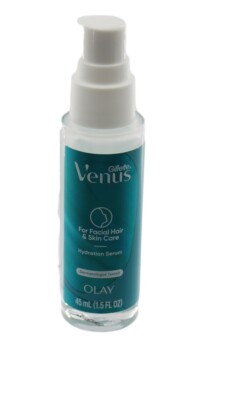Gillette Venus for Facial Hair & Skin Hydration Serum w/Hyaluronic Acid 1.5 fl o